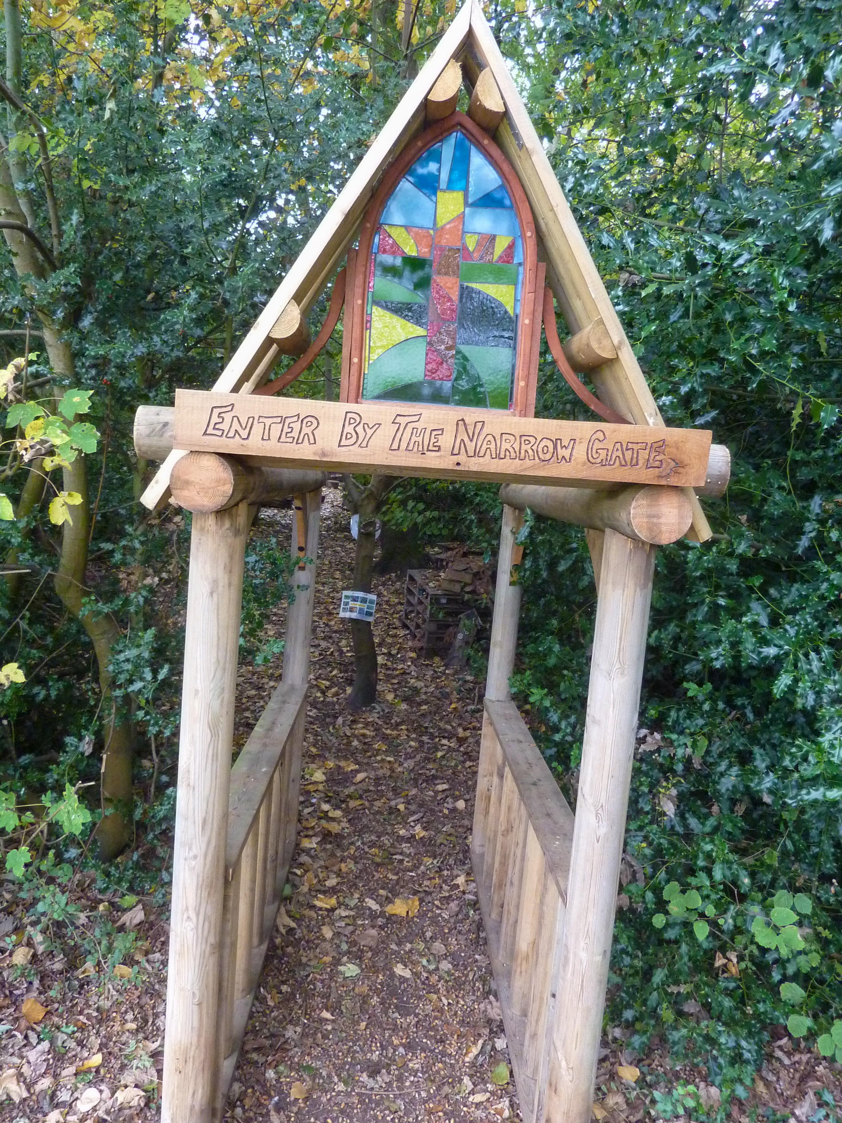 The wording 'Enter by the narrow gate' is a direst quote from Jesus.